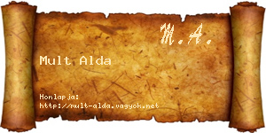 Mult Alda névjegykártya